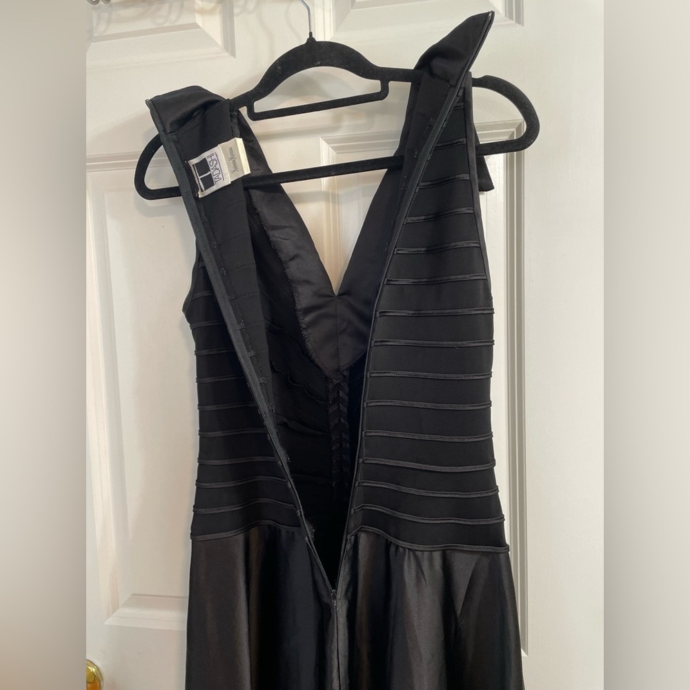 Whimsigoth Black Vintage Satin Gown – Tadashi Shoji – Formal UK 8 / US 4 - Picture 8 of 9